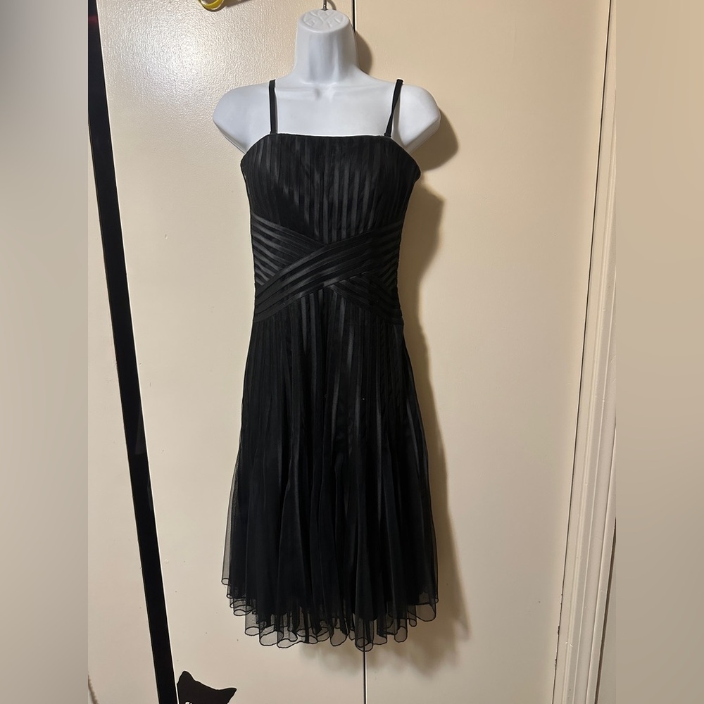 Black midi dress